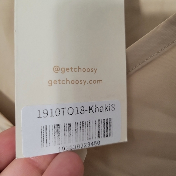 Choosy Khaki Puff Sleeve Crop Top NWT - Picture 12 of 13